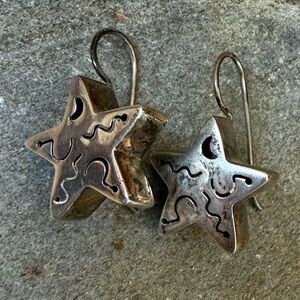 Retired Silpada Chunky Star Earrings